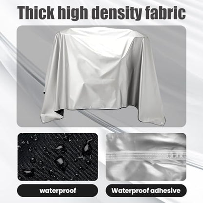 Jumbo Machine Cover - Breathable, Rust Preventing, Water & Dust Proof, Tear Resistant Silver (Silver+Black, 57.87*38.58) - size: 57.87*38.58