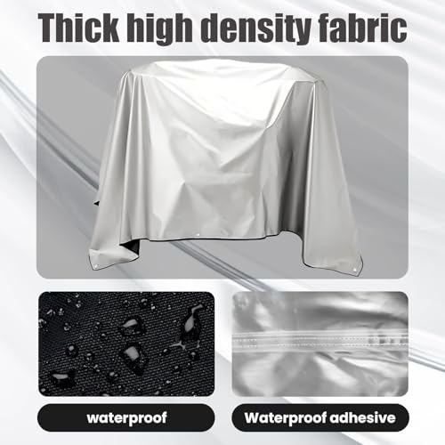 Jumbo Machine Cover - Breathable, Rust Preventing, Water & Dust Proof, Tear Resistant Silver (Silver+Black, 27.56*36.22) - size: 27.56*36.22