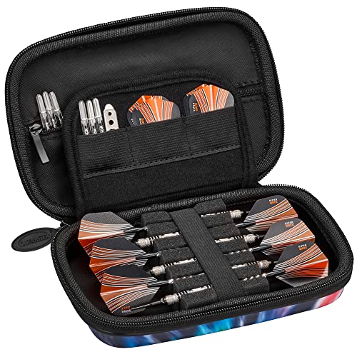 Casemaster by GLD Products Sentinel 6 Dart Case, Holds Extra Accessories, Tips, Shafts and Flights, Compatible with Steel Tip and Soft Tip Darts, Impact & Water Resistant Tactech Shell, Tie Dye - color: Tie Dye