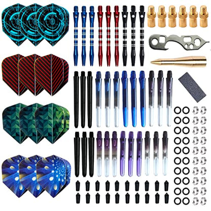 Deluxe Darts Tune up Kit Box | Flights, Sharpener, Shafts, O-Rings, Flight Savers, Accessories (10416-Essential) - color: 10416-Essential