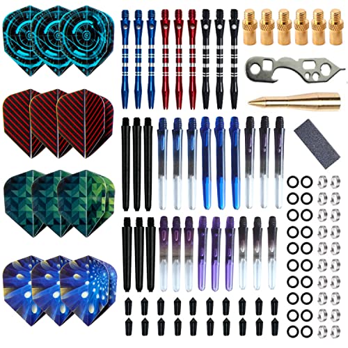Deluxe Darts Tune up Kit Box | Flights, Sharpener, Shafts, O-Rings, Flight Savers, Accessories (10416-Essential) - color: 10416-Essential