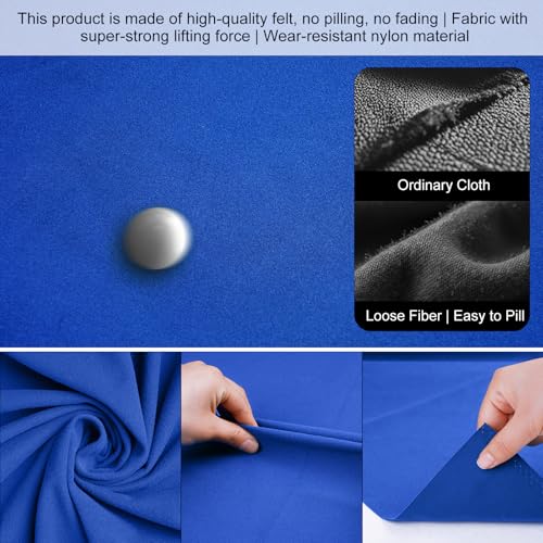 Pool Table Felt,8.53'/ 9' Billiard Cloth with 6 Pcs Cloth Strips and Staple Remover,Gloves,Pool Table Felt Replacement kit for Bars Clubs Family - color: Blue, size: 8.53FT