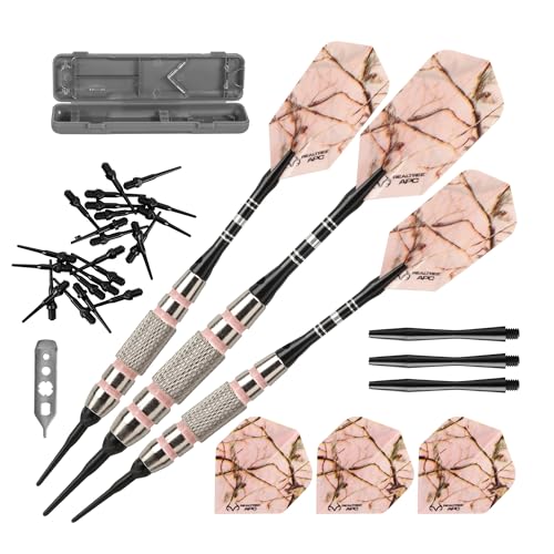 Fat Cat Realtree APC Pink Camo Soft Tip Darts with Storage/Travel Case, 16 Grams
