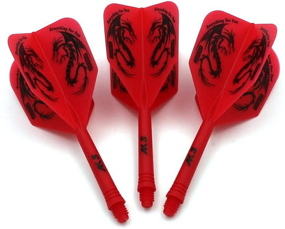 CUESOUL ROST Integrated Dart Flight and Shafts Meduim/Small/Large - color: Red Dragon, size: Size S-21mm
