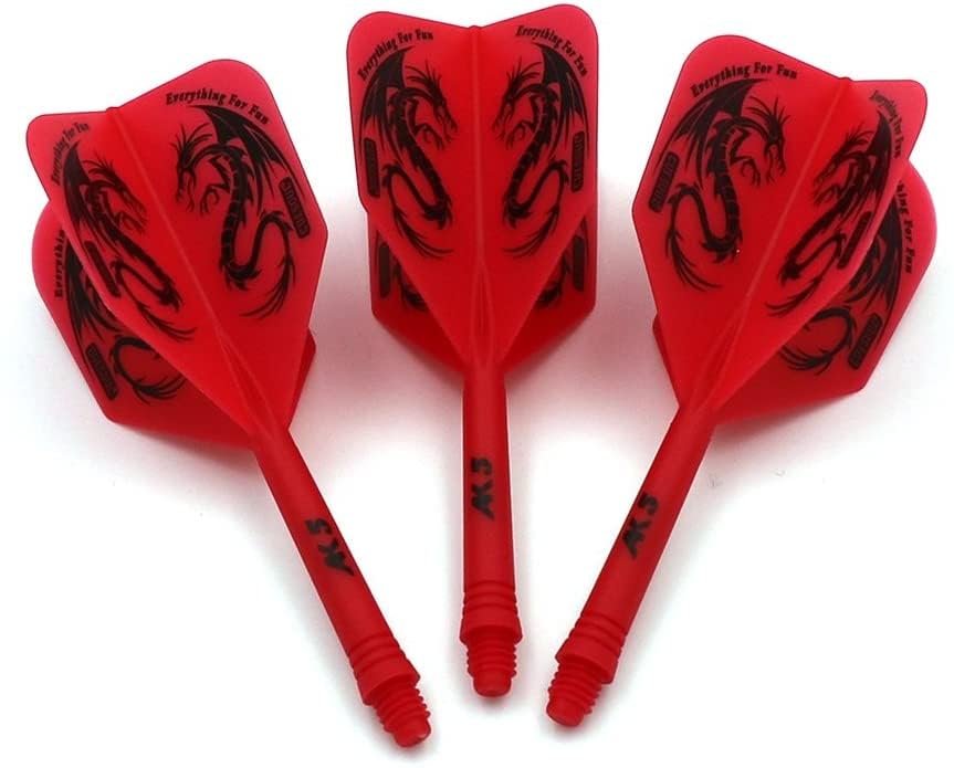 CUESOUL ROST Integrated Dart Flight and Shafts Meduim/Small/Large - color: Red Dragon, size: Size L-33mm