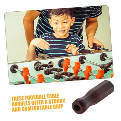 GALPADA 2pcs Wooden Foosball Table Handles Repair Rod Grips for Soccer Tabletop Game Replacement Parts Comfortable Solid Wood Grip for Indoor Table Football Play