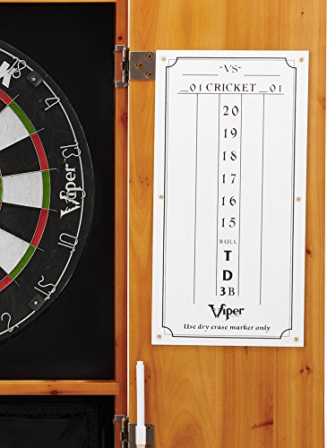 Viper by GLD Products Metropolitan Solid Wood Cabinet & Sisal/Bristle Dartboard Play-Ready Bundle - color: Oak, style: Premium Set
