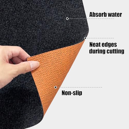 Office Chair Mat, 47 x 35 Inches, Gray | For Hardwood & Tile Floor, For Carpet, Anti-Slip, Floor Protector, Noise Cancellation
