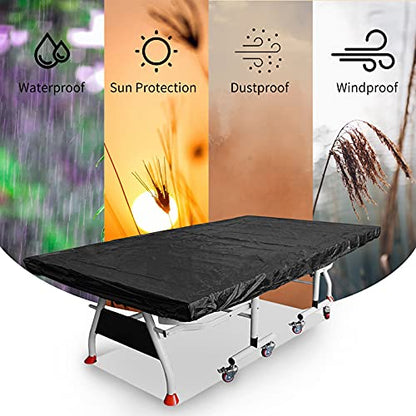 Table Tennis Cover Ox Cloth Pong Table Cover with Drawstring Full Protection Table Cover for Indoor or Outdoor Patio Protective Cover