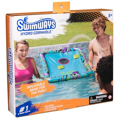 SwimWays Hydro Cornhole, Pool Toys for Kids and Adults, Cornhole Toss Game for Beach, Lake and Swimming Pool, Outdoor Toys for Kids Aged 5 & Up