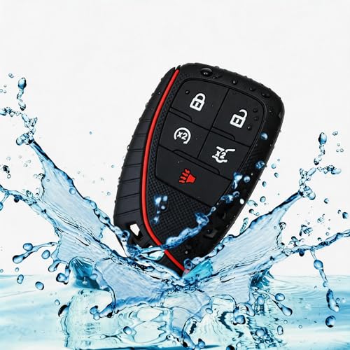Silicone Key Fob Cover 2 Pack, Key Protector - 360° Key Protection Case for Chevrolet 2020-2026 Trailblazer/Equinox/Malibu, Anti-Scratch Silicone Key Cover (Black/Green) - color: Black/Green