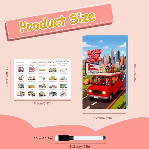 Road Trip Adventure Travel Scavenger Hunt Game | Road Hunting Card Game, Occupations Theme, Drinks Theme, Fruits Theme