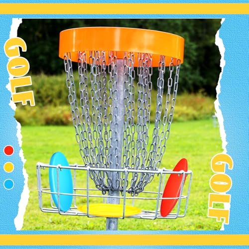 WinnerWhy 24 Pack Disc Golf Set, Disc Golf Starter Set for Beginners with Putter,mid-Range and Driver for Outdoor and Backyard,Comfortable Plastic, DIY Your Discs