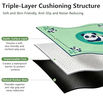 Mahjong Mat for Table,CUFURNIX 31.5''x31.5'' Non-Slip & Noise Reduction Mahjong Mat with Rules,Mah Jongg Gift with Carrying Bag for Poker,Board Games,Dominoes,Cards & Tile Games (Green) - color: Green