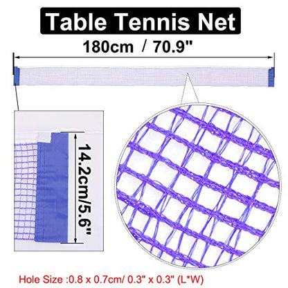 uxcell® Nylon Replacement Table Pingpong Sports Tennis Mesh Net w Pull String Blue