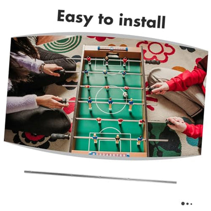 Abaodam 2pcs Foosball Table Replacement Rods Durable Iron Handles for Soccer Game Table Easy Setup and Operation Strong and Convenient Accessory