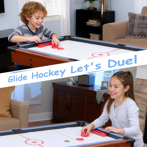 Rovibek 48" Multi Game Table Includes All Accessories, 3 in-1 Combo Game Table with Air Hockey, Pool Billiards, Ping Pong, Tabletop Games for Teens Adults Family Game Room