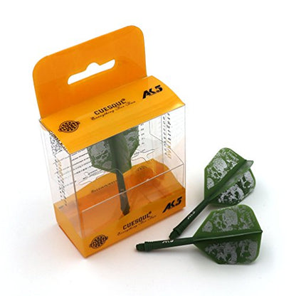 CUESOUL ROST Integrated Dart Flight and Shafts Meduim/Small/Large - color: Green Skull, size: Size M-28mm