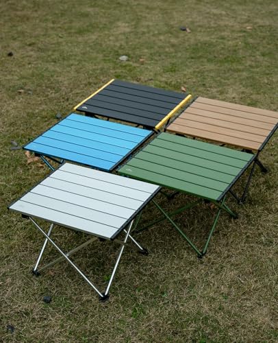 iClimb Ultralight Compact Camping Folding Table with Carry Bag (Nature - L) - color: Nature, size: Large