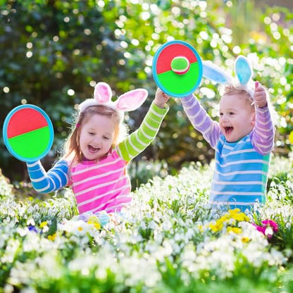 Ayeboovi Toss and Catch Ball Game Outdoor Toys for Kids Yard Games Beach Toys Outside Games for 3 4 5 6 7 8 9 10 Year Old Boys Girls (Upgraded) - style: 4 Paddles 4 Balls