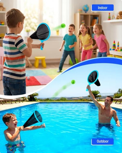 Slingshot Scoop Ball Set Shoot and Catch Game Outdoor Toys for Kids Sling Shot Yard Beach, Lawn, & Tailgating Family Game - Toys Gifts for 5+ Year Old Boys