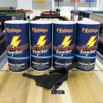 Shuffleboard Sand Wax Shuffleboard Powder Set with Small Brush & Pan - style: 4 Cans Medium Speed