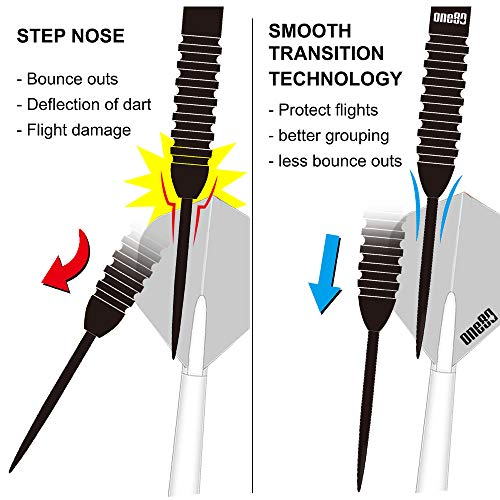 ONE80 90% Tungsten Steel Tip Darts Sets Chameleon, Night Hunter Professional Darts Set - style: JA 24g