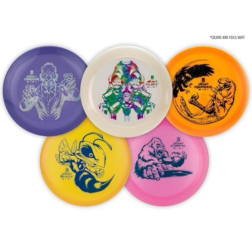 Mini Big Z Disc Golf Set | Five Mini Discs | Made for Fun, Marking, and Collecting (Colors and Foils Will Vary)