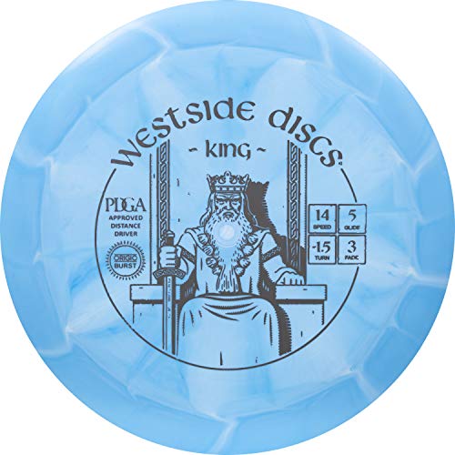 Westside Discs Origio Burst King Disc Golf Distance Driver | Overstable Disc Golf Driver | Grippy Plastic w/Burst Color | Disc Golf Drivers Maximum Distance | Frisbee Golf Driver | 170g+