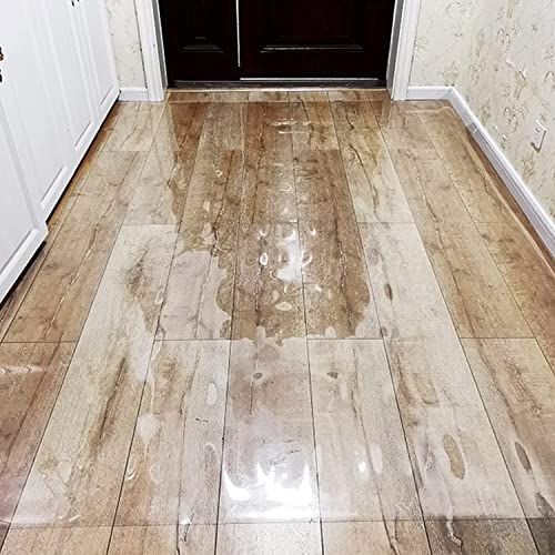 Clear Hardwood Floor Protector Mat for Computer Desk Gaming Chair 1.5mm Plastic Table Cover Clear Table Protector Non-Slip Easy Clean for Kitchen Tablecloths Ta,1.5mm-50x100cm/20x40in