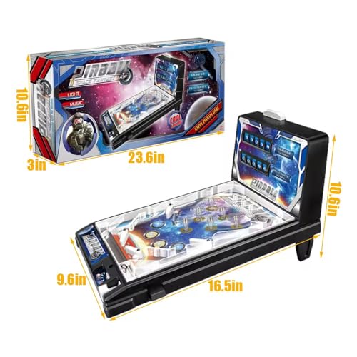 Tabletop Pinball Machine Electronic Pinball Toy with Light Sound and Scorer Mini Arcade Pinball Ball Shooting Game for Kids