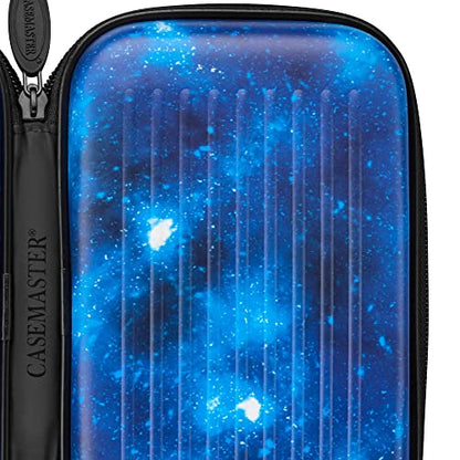 Casemaster Sentinel 6 Dart Case, Holds Extra Accessories, Tips, Shafts and Flights, Compatible with Steel Tip and Soft Tip Darts, Impact & Water Resistant Tactech Shell, Galaxy - color: Tactech Shell Galaxy