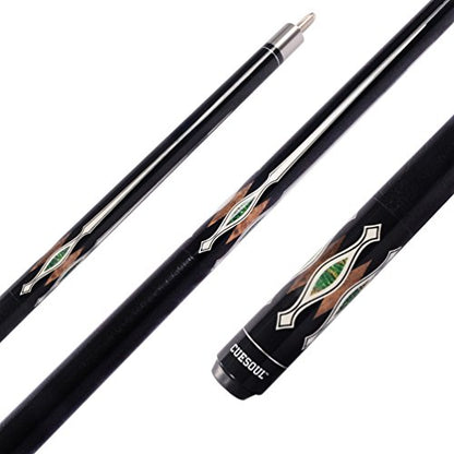 CUESOUL Pool Cue Sticks 19oz,2 Cue Sticks with 2x2 Hard Pool Cue Case E206