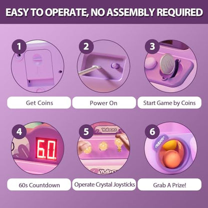 ORANGE OCEAN Large Claw Machine for Kids,Unicorns Toys Claw Machine for Girls,Mini Arcade Game with Prizes Toys,Kids Vending Machine Age 6-8 8-10,Christmas Party Birthday Gift for Girls Boys - style: Unicorns