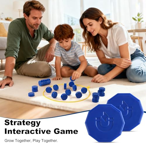 Magnetic Chess Game with Full-Size Stones & String Strategy Puzzle Board Game for 2 Players, Travel, Friendly Party Game for Kids & Adults, Portable Camping & Family Fun