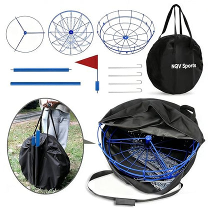 NQV PRO Disc Golf Basket,Heavy Duty 24 Chain Portable Target with Transit Bag, Outdoor/Indoor - size: 25.6x25.6x52"