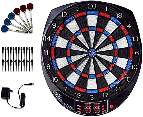 Electronic Dart Board, Electronic Soft Tip Dart Board, Electronic Dartboard Game Set, Dart Target with LCD Scoring Screen, 6 Soft Darts