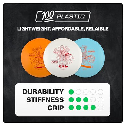 Prodigy 100 Series Disc Golf Set | 3 Piece Disc Golf Starter Set for Beginners | Includes Putter, Midrange, Driver | Perfect for Beginners | Lightweight, Easy to Throw | 159g & Under (Colors May Vary)
