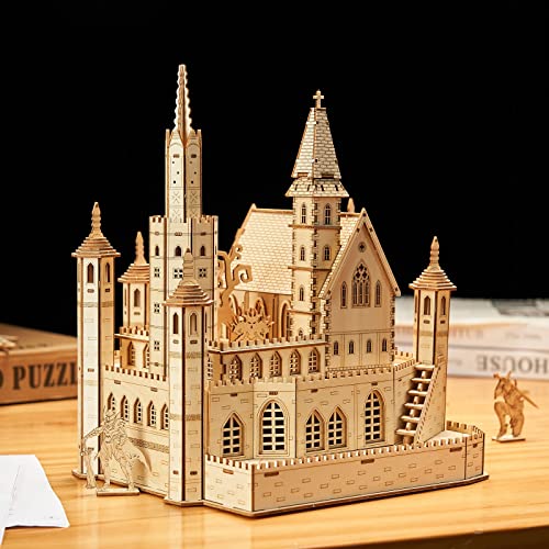 3D Wooden Puzzles Knight Creed: Lost Castle Model Kits, Brainteaser and Puzzle for Christmas/Birthday,Gifts for Adults and Teens to Build Combination - style: Castle