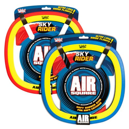 Wicked Air Square. Special Square Shape Designed Flying Disc. Durable & Flexible Rubber Disc Which Flies Smoother and Longer Distance. Easy to Throw & Catch! Not Your Normal Flying Disc! Blue Or Red