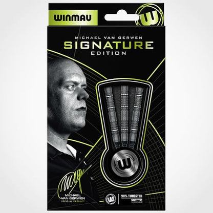 Winmau Darts - Michael Van Gerwen | Mike Maloney | Leonard Gates - Professional Players - Soft Tip Darts - Includes Dart Flights and Shafts - size: 18G
