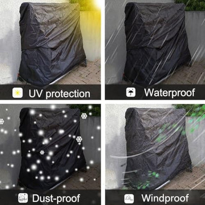 210D Outdoor Pong Table Cover, Waterproof Uv Coated Taffeta, 72.83 X 64.96 X 27.55 Inches, Heavy Duty Weather Shield