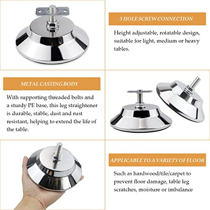 5Inch Billiard Table Feet, 4 PCS Pool Table Leg Levelers Adjustable Furniture Levelling Feet, Metal Table Leg Levelers Heavy Duty Leveling Feets, Leveling Risers for Football Table,