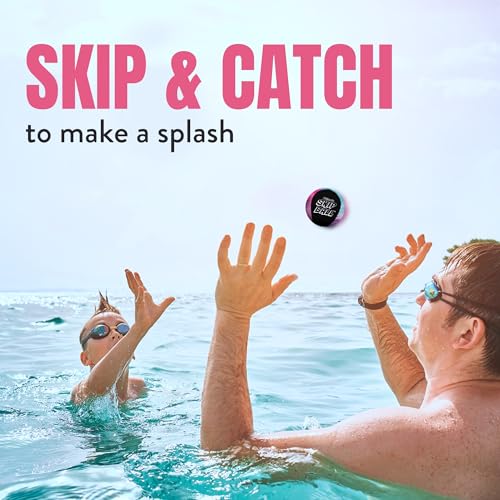 Activ Life The Ultimate Water Skip Balls, Water Bouncing Ball for Swimming Pool, Beach Toys for Friends, Family, Kids and Adults - style: Black Splatter
