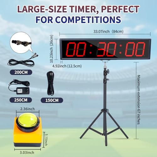 Independent Button Type 1.5-inch Fitness Room Rest Timer, Suitable for Gym Exercise/School/Home Exercise/Boxing Gym/Indoor Rock Climbing (4.2-inch Data PC Transmission Mode)