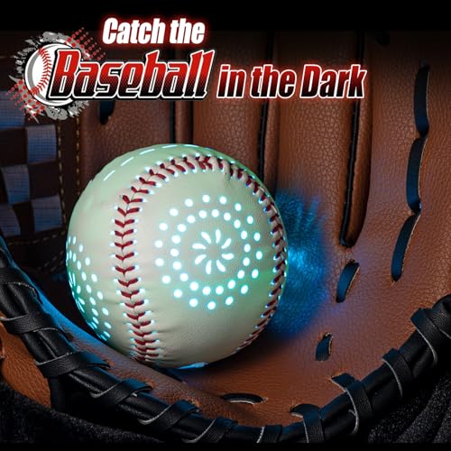 LED Rechargeable Baseball with 9 Lighting Modes Glow in The Dark Baseballs, Baseball Gifts for Boys 6 7 8 9 10 11 12 Years Old Sport Games for Kids Indoor Outdoor Toys for Kids