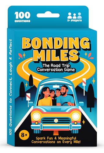 WELL BALANCED Bonding Miles – Road Trip Conversation Card Game for Kids, Teens & Adults, Car Game, Travel Essentials