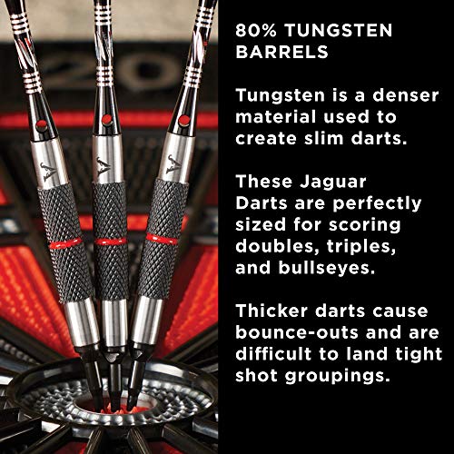 Viper Jaguar 80% Tungsten Soft Tip Dart Set with Case, 18 Grams - style: Coarse Knurling