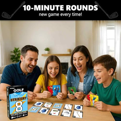 Quokka Golf Fast-Paced Card Game for Kids & Adults – 128 Cards & Easy Rules – Quick & Fun Matching Game – 2-4 Players – Ages 8+ – Perfect for Family Games Night, Travel and Parties - color: Golf