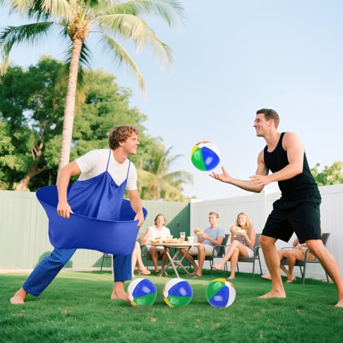 Granny Pants Yard Game Granny Pants Game with Strap Giant Yard Pant Toss Game Outdoor Party Game Granny Pants Outdoor Game with Bouncy Balls and Pump for Family Reunion Day Backyard Gatherings - color: Blue Gold